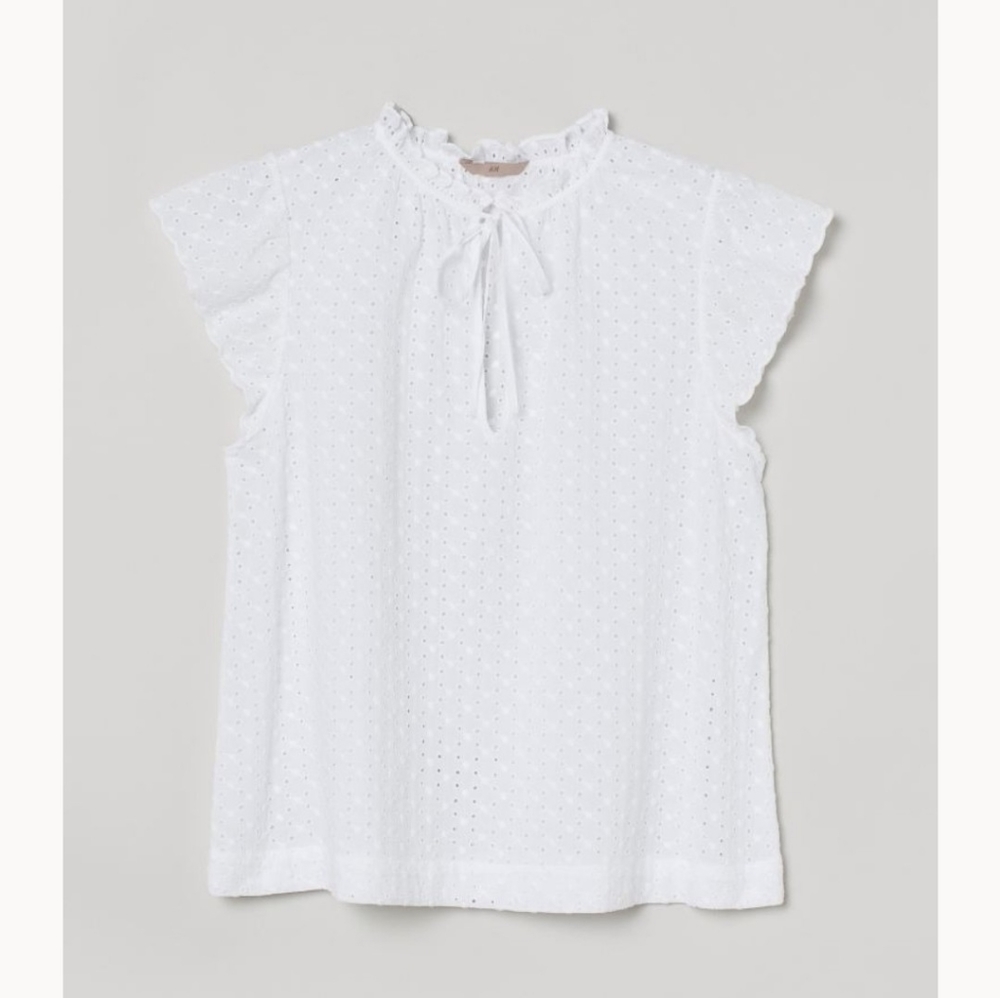 H&M Eyelet Embroidered Top